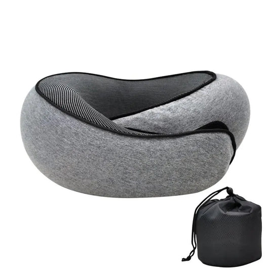 Travel Pillow Memory Foam Neck Support for Flight Comfortable Head Cushion Support Pillow Accessories for Sleep Rest Airplane