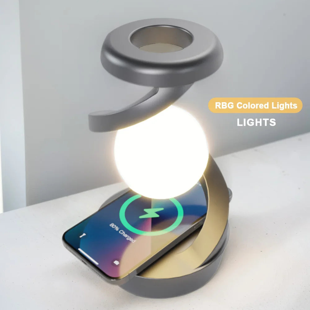 Levitating 3D Moon Lamp with Wireless Charger