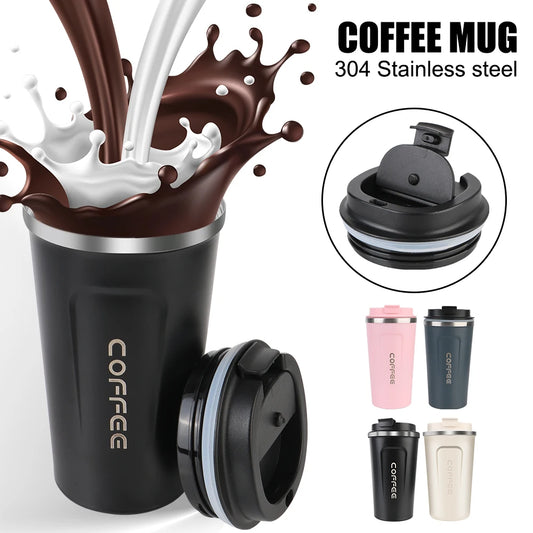 Thermo Cafe Leak-Proof Car Thermos Mug for Tea, Water, Coffee—Travel-Friendly