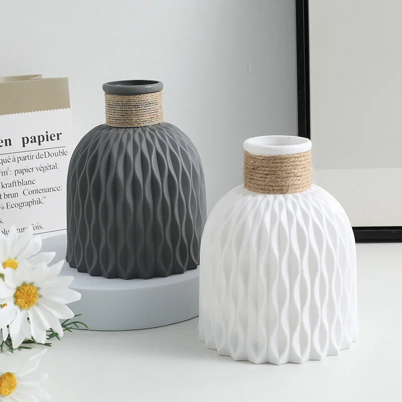 1PC Water Ripple Plastic Vase