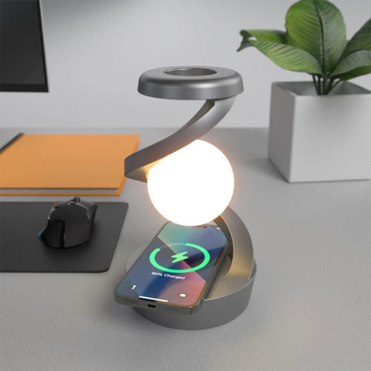 Levitating 3D Moon Lamp with Wireless Charger