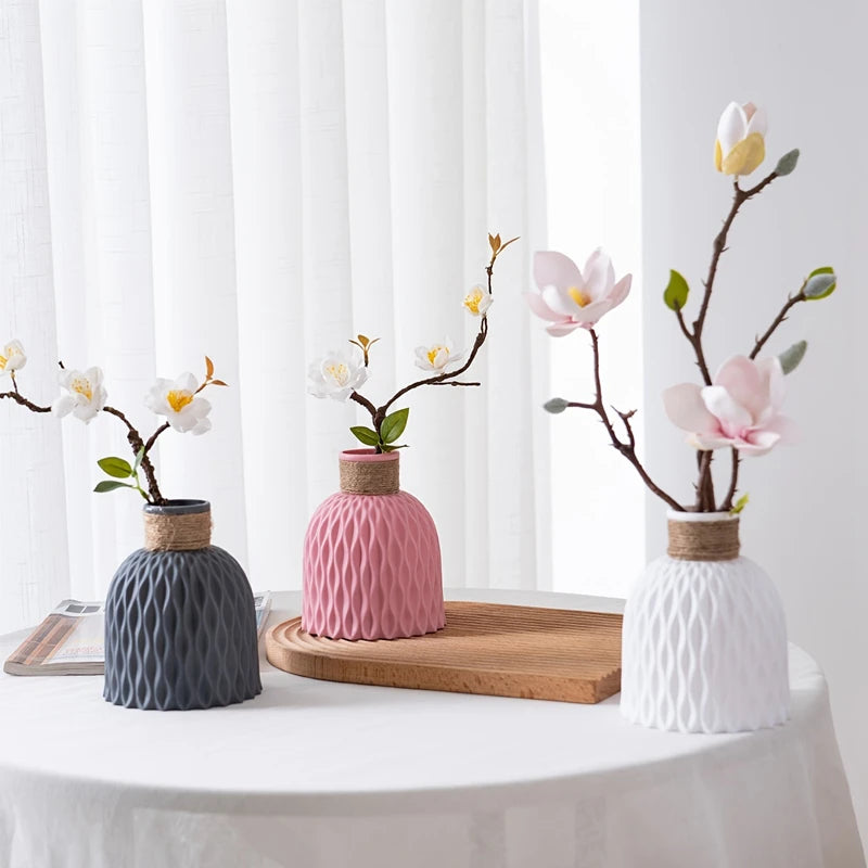 1PC Water Ripple Plastic Vase