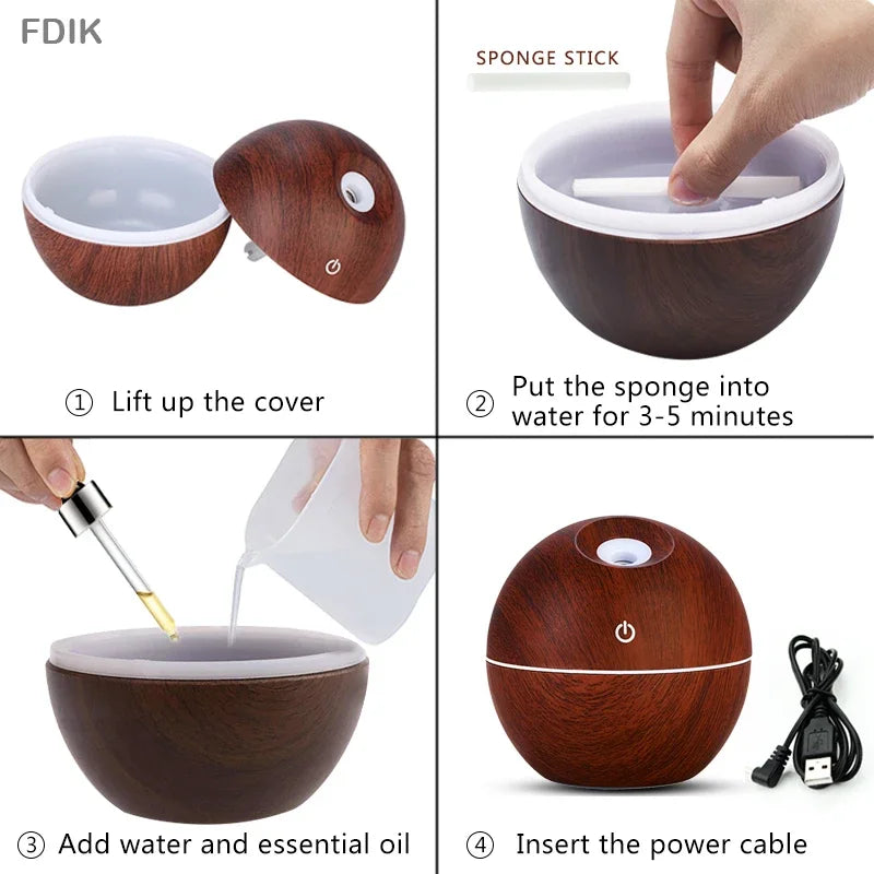 130ml USB Aroma Essential Oil Diffuser